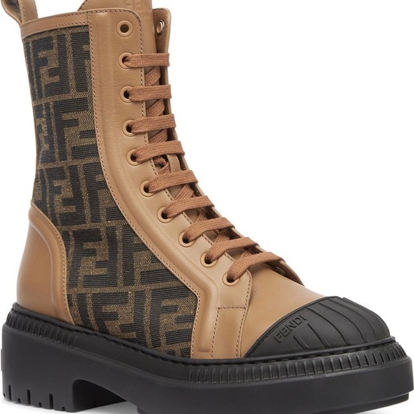 *TODAY ONLY* Fendi FF Domino Cap Toe Combat Boot - Picture 1 of 4